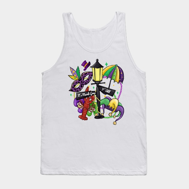 It's Mardi Gras Y'all Tank Top by Unified by Design